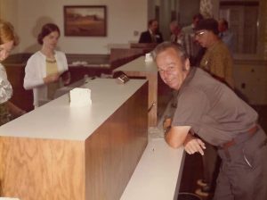 The teller line at the Wells location, 1975