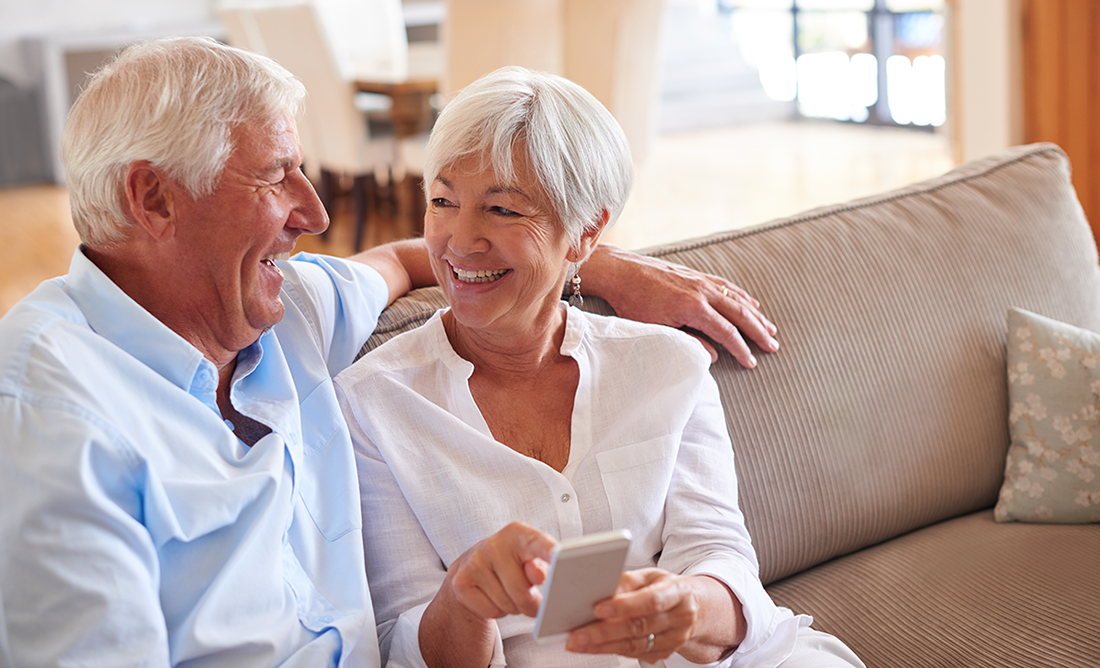 Happy retired couple